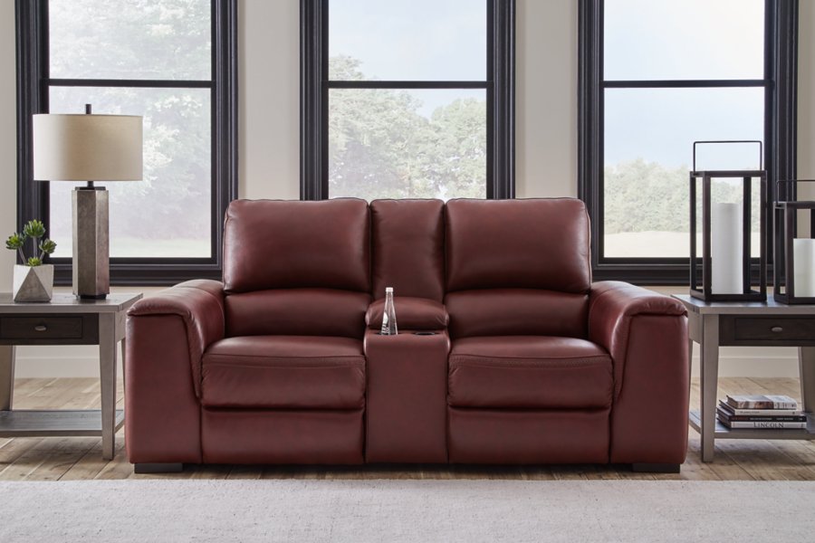 Alessandro Power Reclining Loveseat with Console - image 1