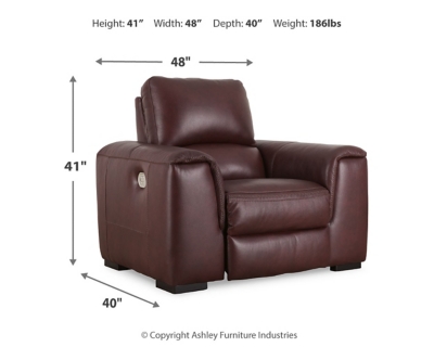 Alessandro Power Recliner, Garnet, large