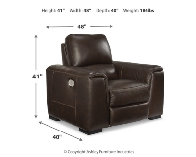 Alessandro Power Recliner, Walnut, large