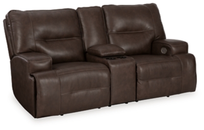 Francesca Power Reclining Loveseat with Console