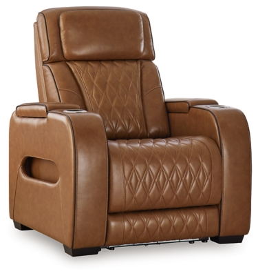 Backtrack Dual Power Leather Recliner