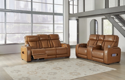 Boyington Sofa and Loveseat, Caramel, large