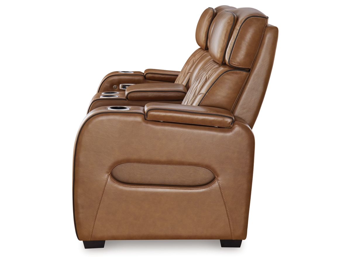 Boyington Triple Power Leather Reclining Loveseat | Ashley