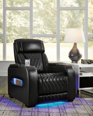 Boyington Power Recliner, Black, rollover