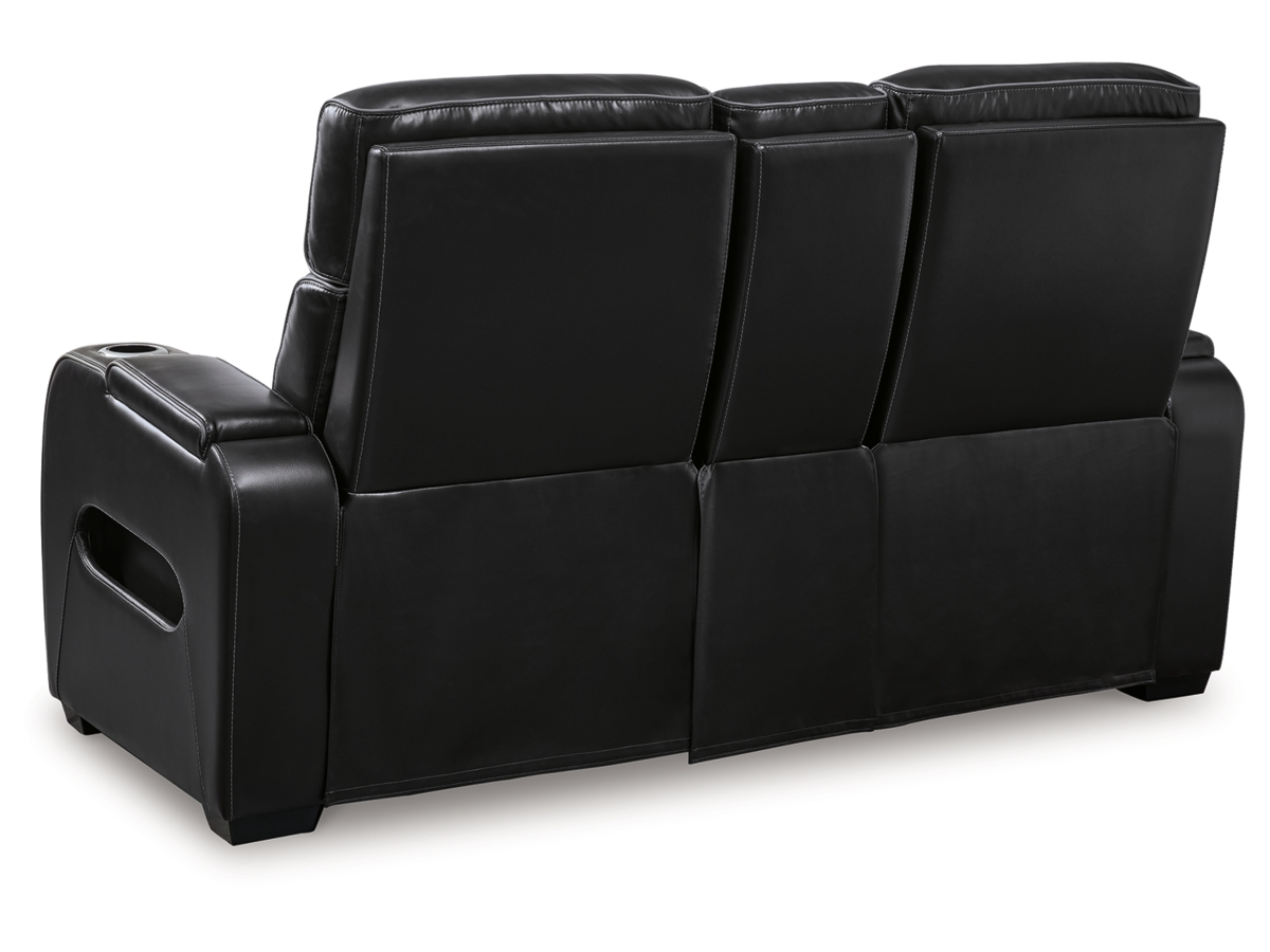 Boyington Dual Power Leather Reclining Loveseat with Console