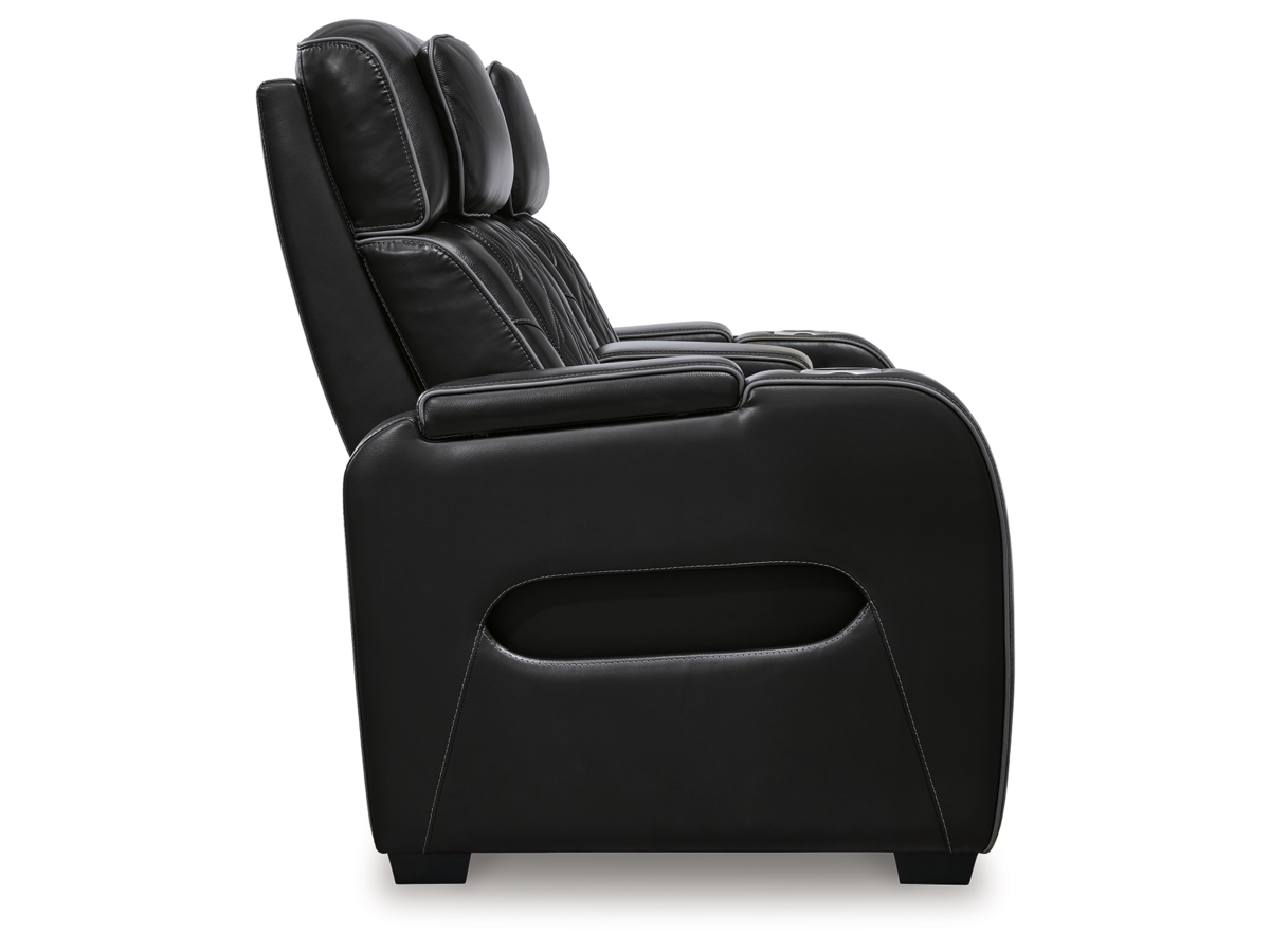 u♡ Boyington Dual Power Leather Reclining Loveseat with Console
