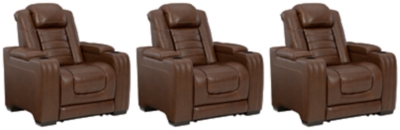 Backtrack 3-Piece Home Theater Seating, Chocolate