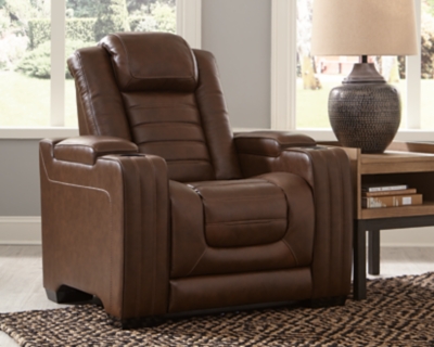 Backtrack Power Recliner, Chocolate, large