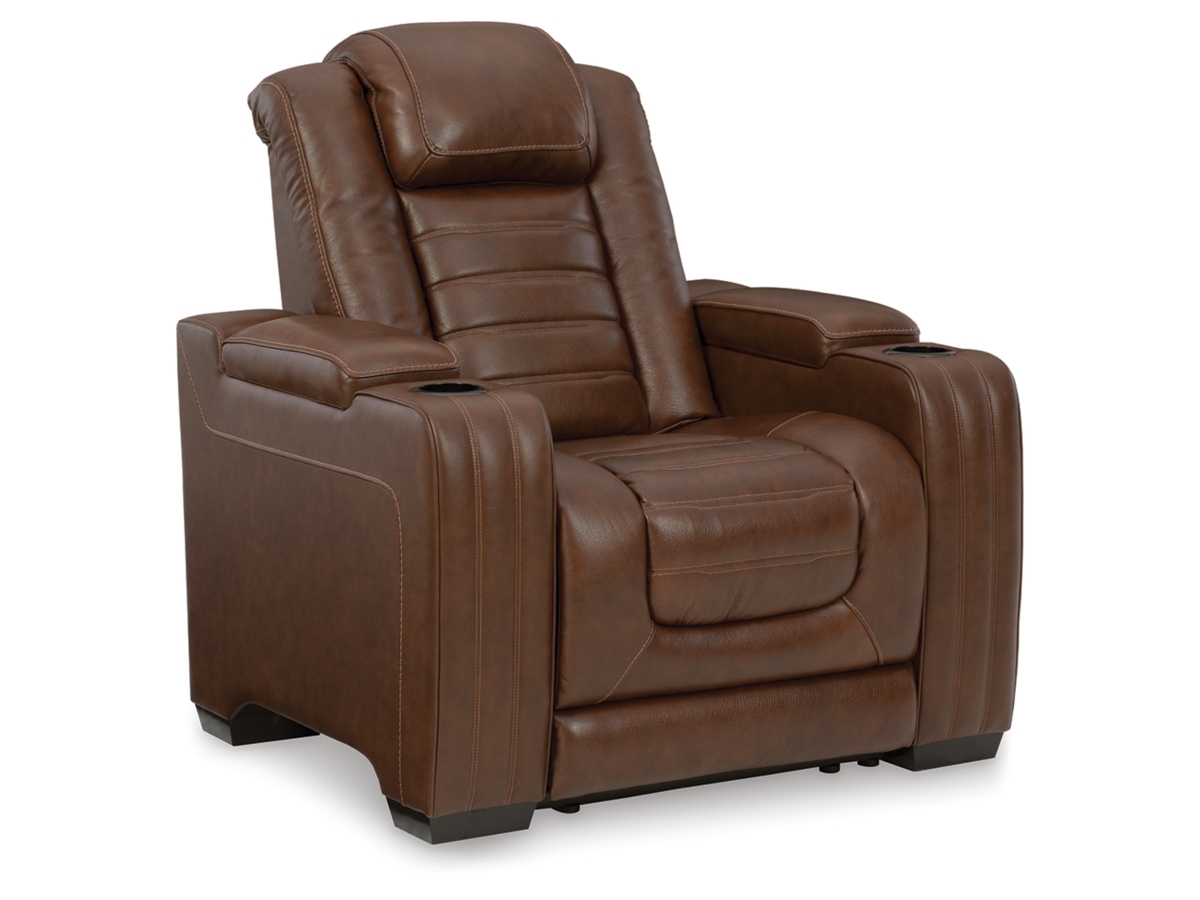 Backtrack Dual Power Leather Recliner