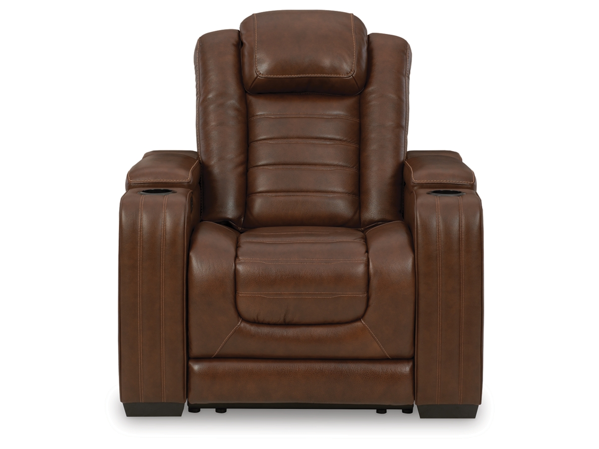 Backtrack Dual Power Leather Recliner