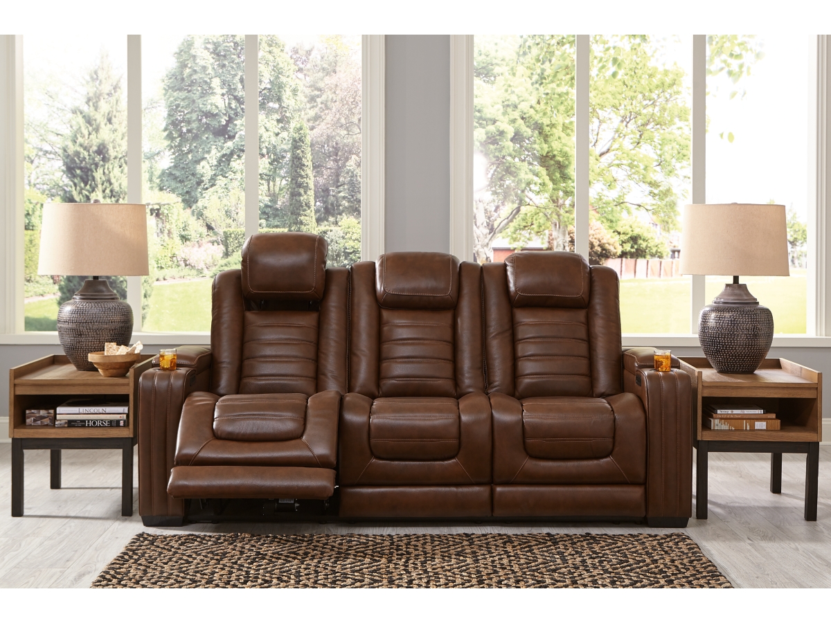 Ashley power reclining sofa on sale with power headrest