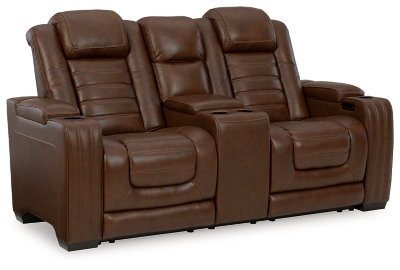 Backtrack Power Reclining Loveseat with Console – Furniture Galaxy