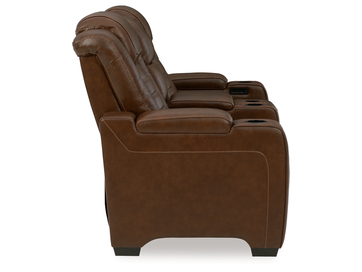 Backtrack Dual Power Leather Recliner