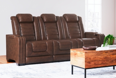 Backtrack Dual Power Leather Recliner