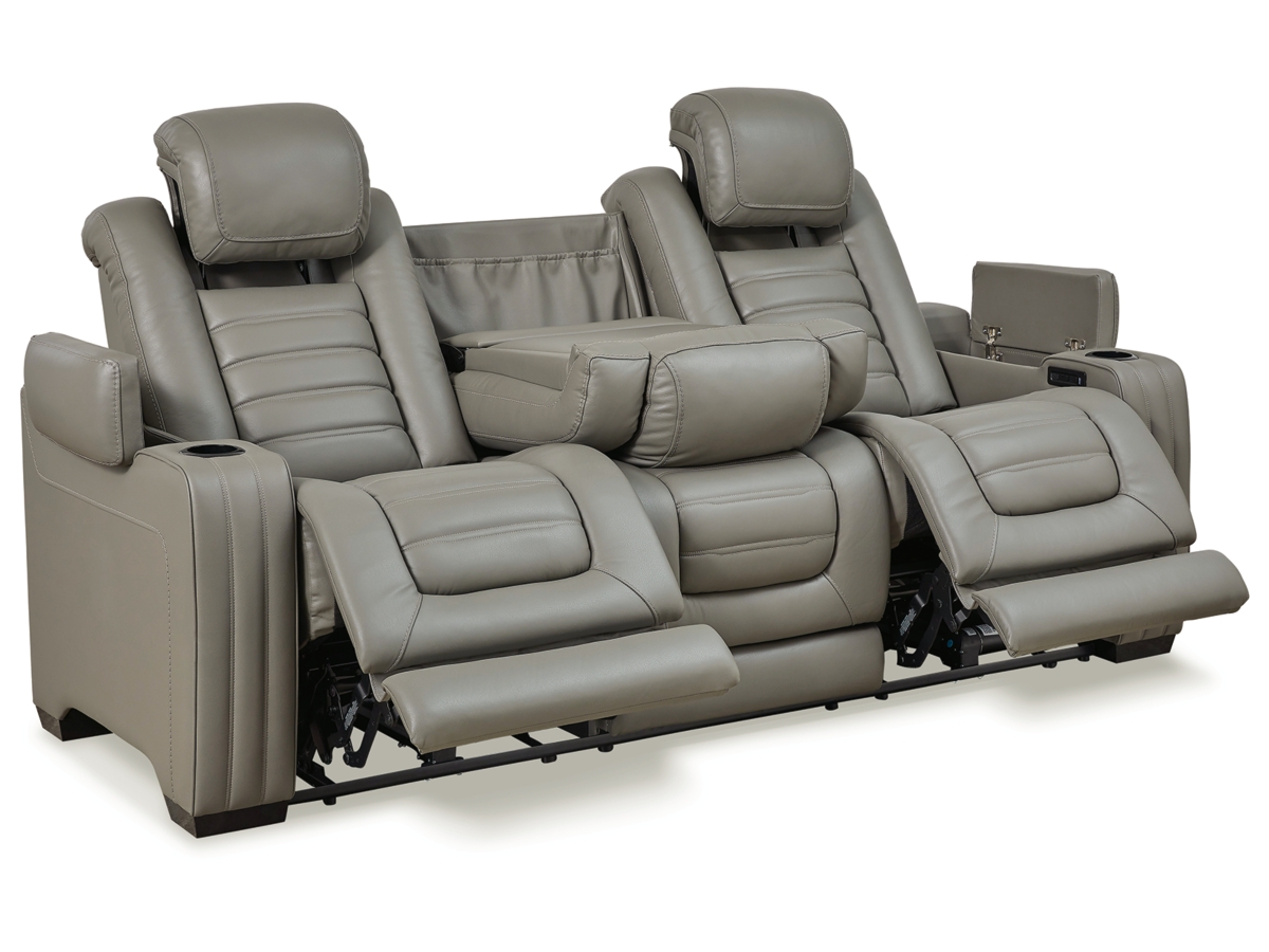 テアシュリページ Leesworth Power Reclining Leather Sofa | Ashley