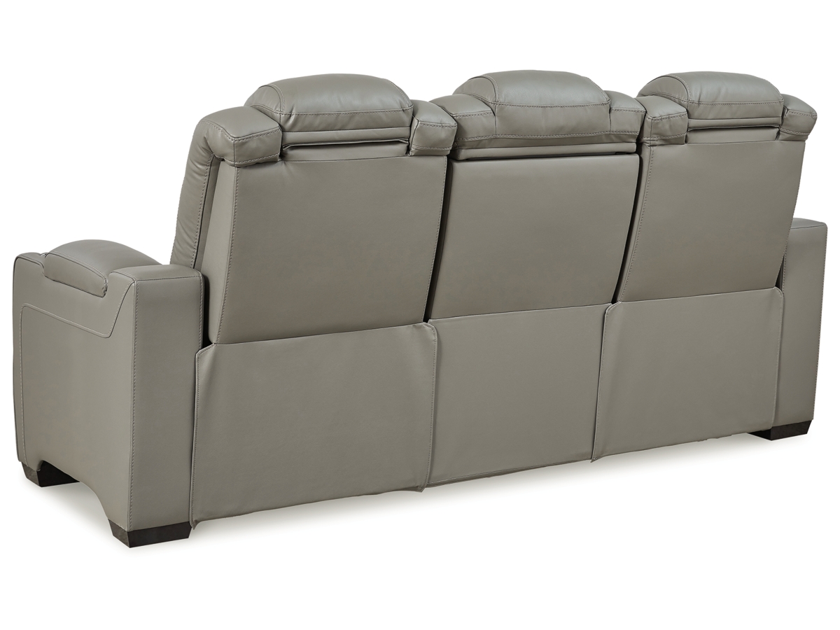 Backtrack Dual Power Leather Reclining Sofa | Ashley