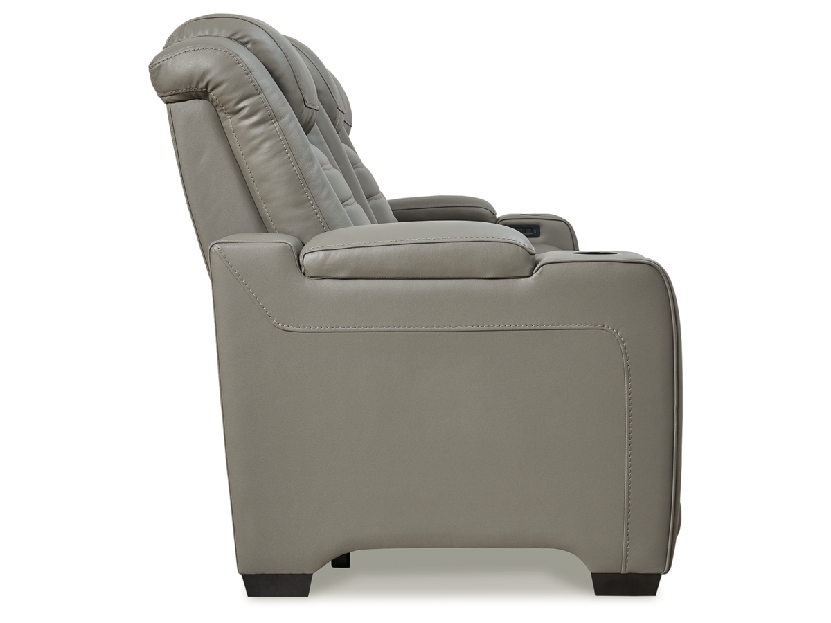 Backtrack Dual Power Leather Reclining Sofa | Ashley