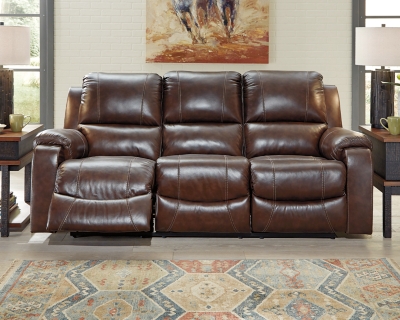 Rackingburg Power Reclining Sofa, Mahogany, rollover