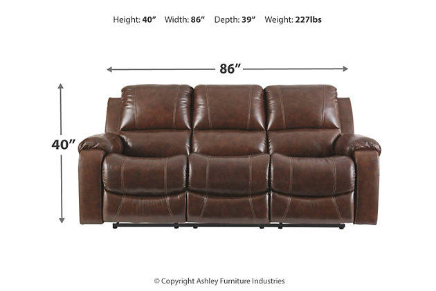 Rackingburg Manual Reclining Sofa, Ashley Furniture Leather Sofa Reviews