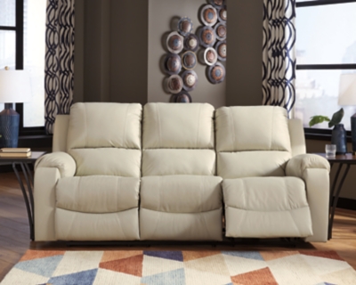 cream reclining sofa