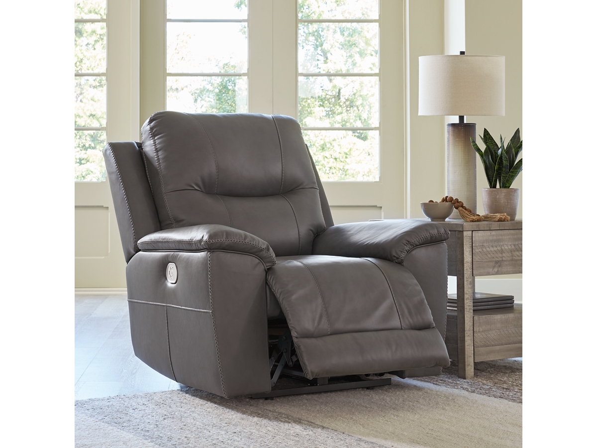 マリークレア　アシュレイチャッド Dunleith Oversized Dual Power Leather Recliner | Ashley