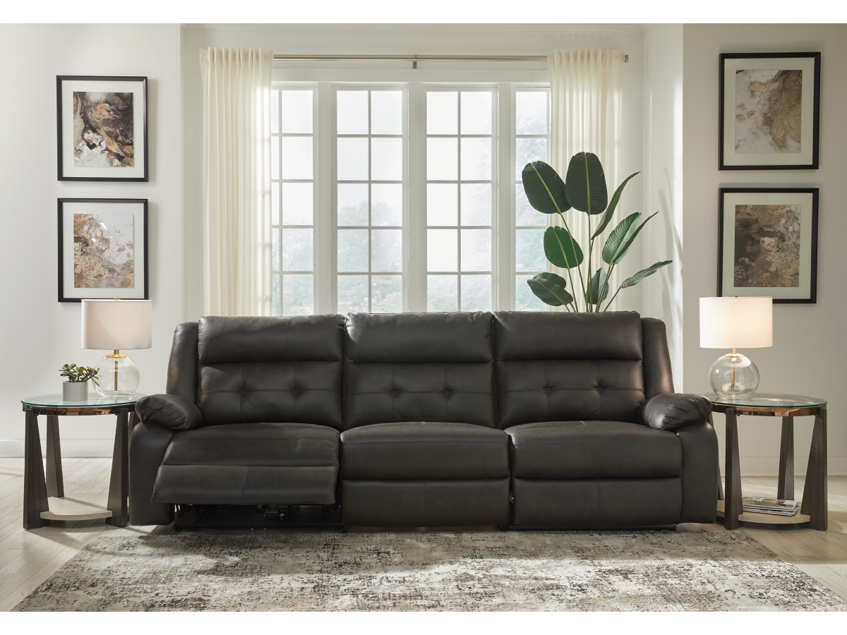 Mackie Pike 3-Piece Dual Power Leather Reclining Modular