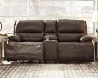 Ricmen Power Reclining Loveseat with Console, Walnut, large