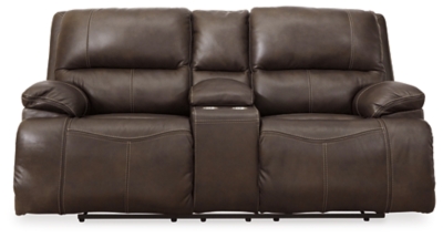 Ricmen Power Reclining Loveseat with Console, Walnut, large