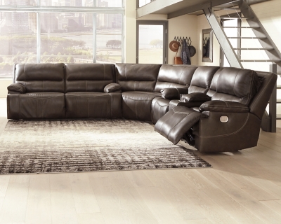 Ricmen 3 Piece Dual Power Reclining, Recliner Sectional Couches Leather