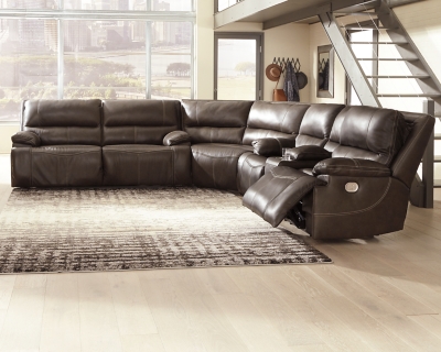 Ricmen 3-Piece Power Reclining Sectional, Walnut, large