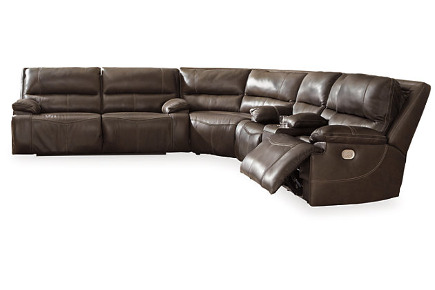 Ricmen 3 Piece Dual Power Reclining, Ashley Furniture Sectional Leather