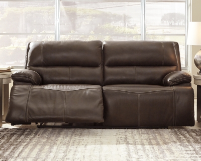 Ricmen Dual Power Leather Reclining Sofa Ashley