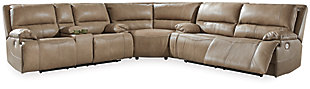 Ricmen 3-Piece Power Reclining Sectional, Putty, large
