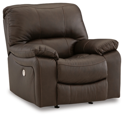 Leesworth Power Recliner, Dark Brown, large