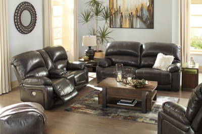 Hallstrung Dual Power Reclining Sofa | Ashley