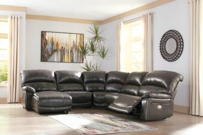 Hallstrung 5-Piece Power Reclining Sectional with Chaise, , rollover