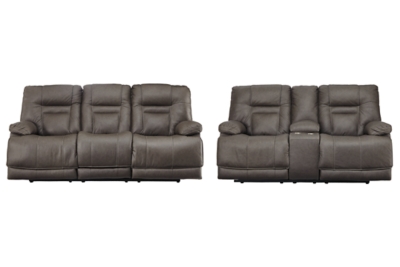 Wurstrow Sofa and Loveseat, Smoke, large