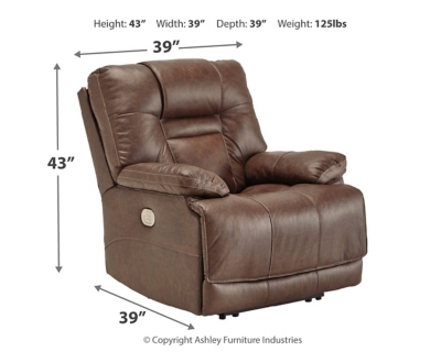 Wurstrow Power Recliner, Umber, large