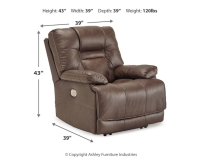 Wurstrow Power Recliner, Umber, large