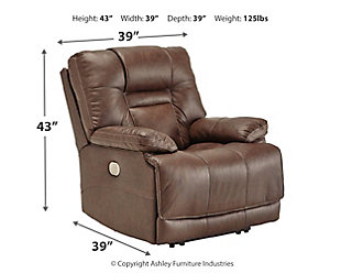 Wurstrow Power Recliner, Umber, large