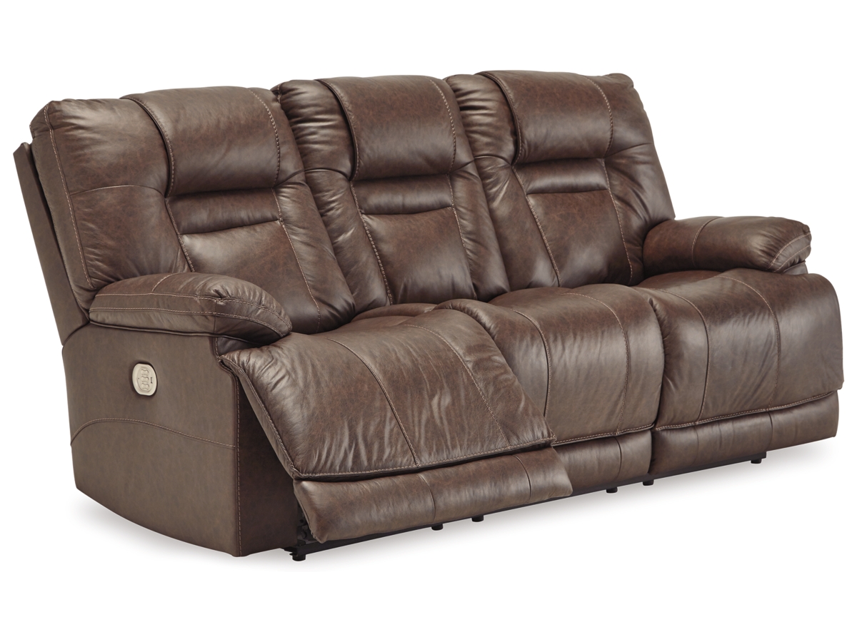 Wurstrow Triple Power Leather Reclining Sofa