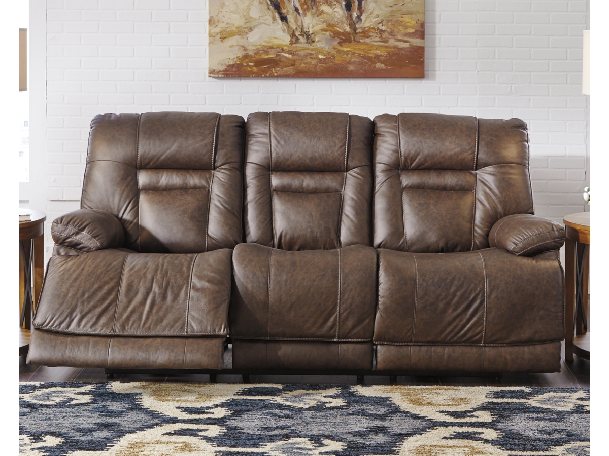 あしゅりー Leesworth Power Reclining Leather Sofa | Ashley