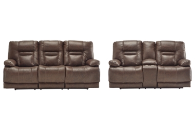 Ashley furniture leather store couch and loveseat