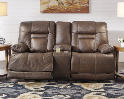 Wurstrow Power Reclining Loveseat, Umber, rollover