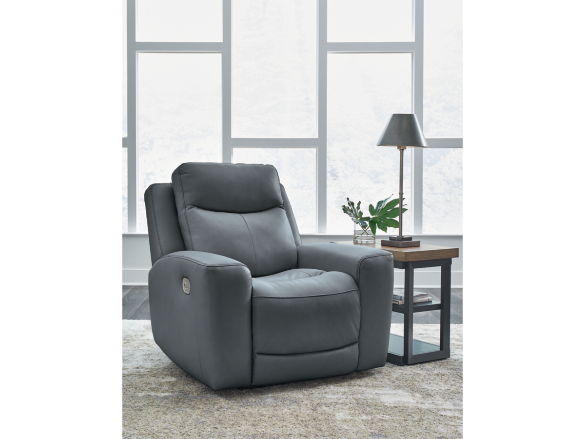 Mindanao Dual Power Leather Recliner | Ashley