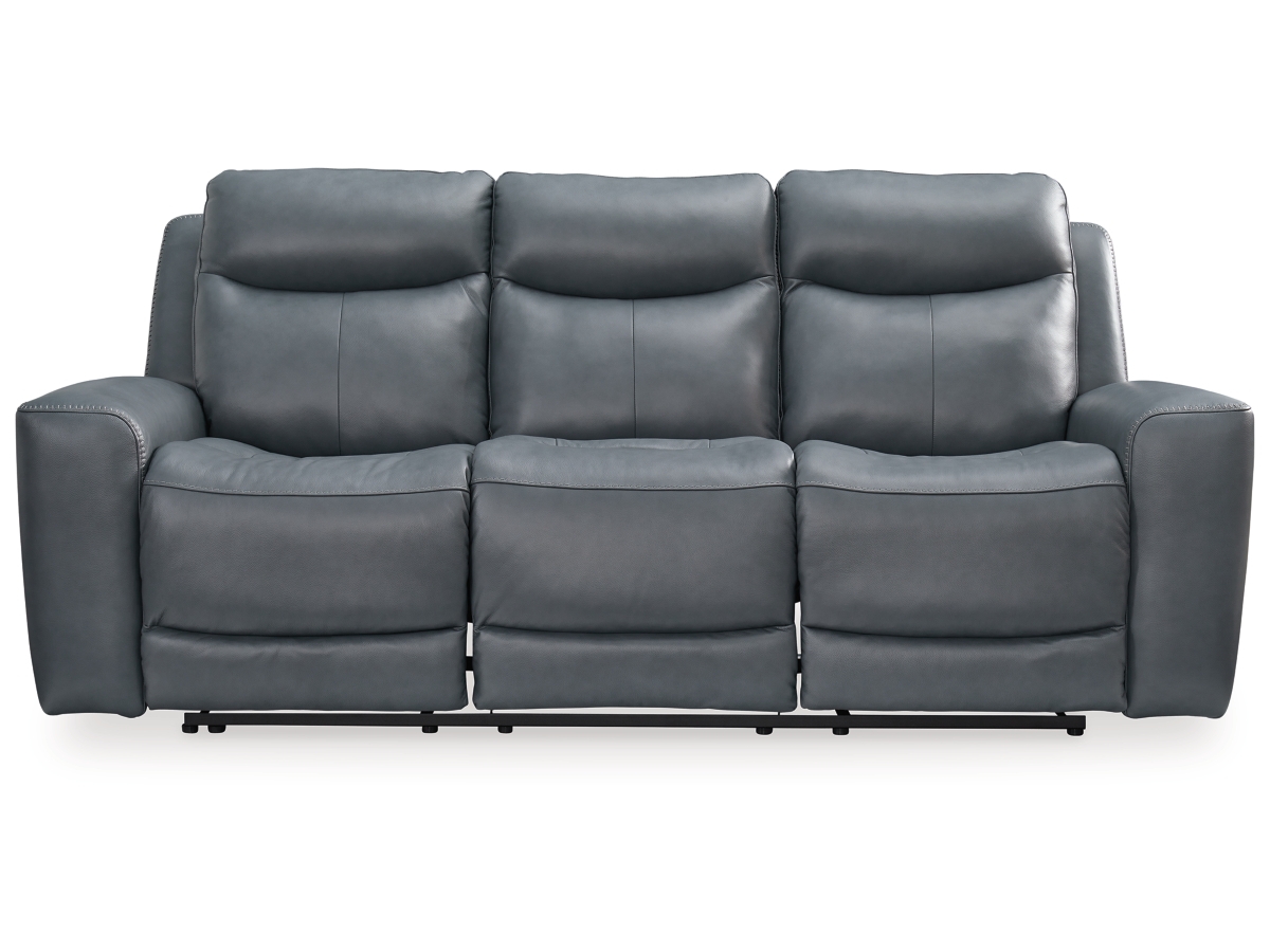 Mindanao Dual Power Leather Reclining Sofa | Ashley