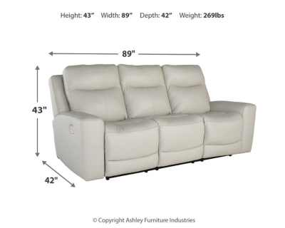 Mindanao Power Reclining Sofa, Coconut, large