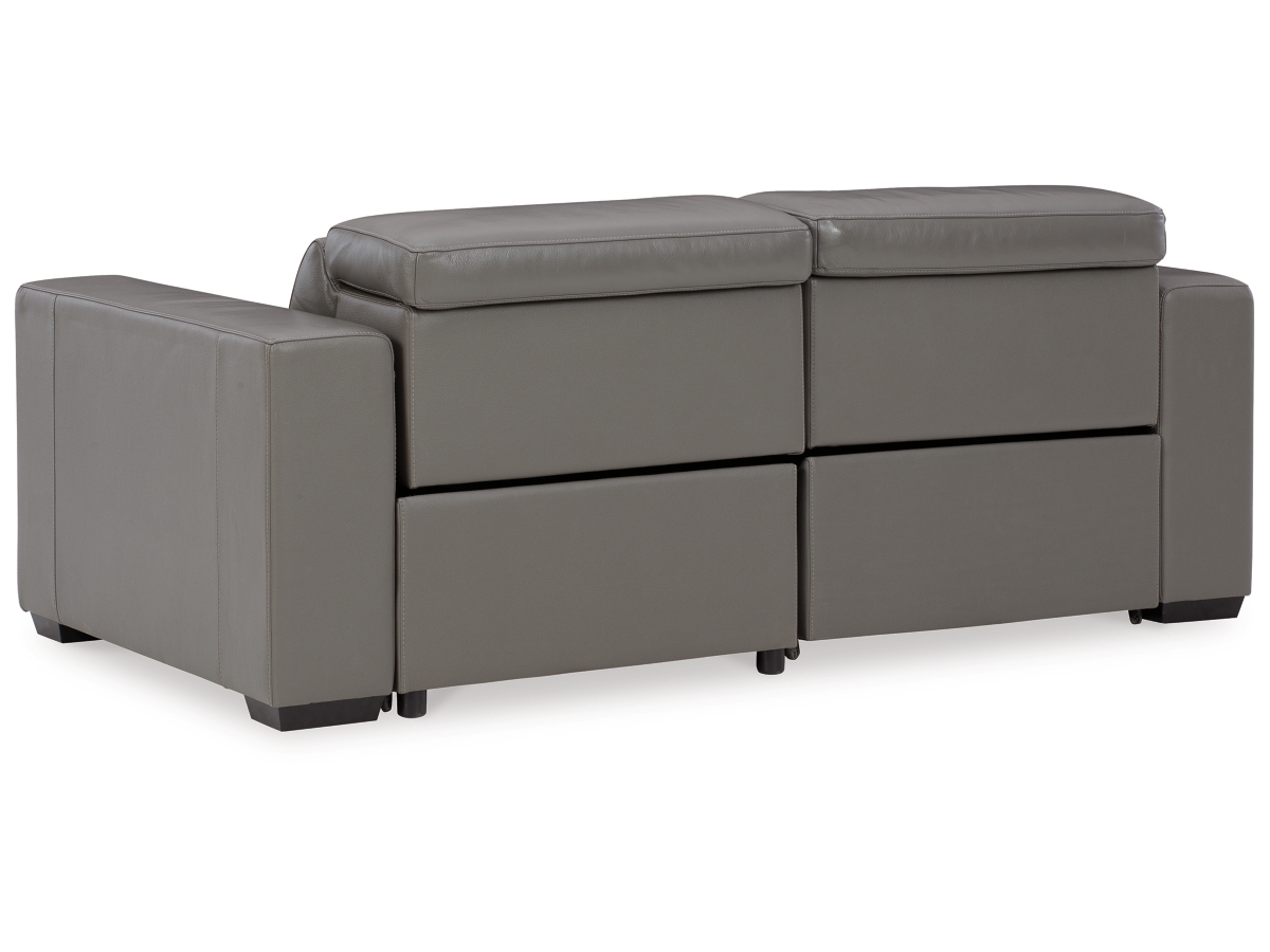 Texline 2-Piece Dual Power Leather Reclining Modular Loveseat | Ashley