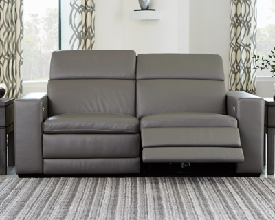 Texline 3-Piece Power Reclining Sectional Loveseat, Gray, rollover