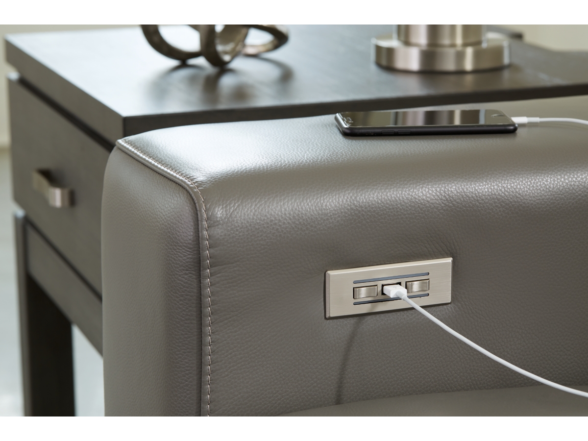 Texline 5-Piece Dual Power Leather Reclining Modular